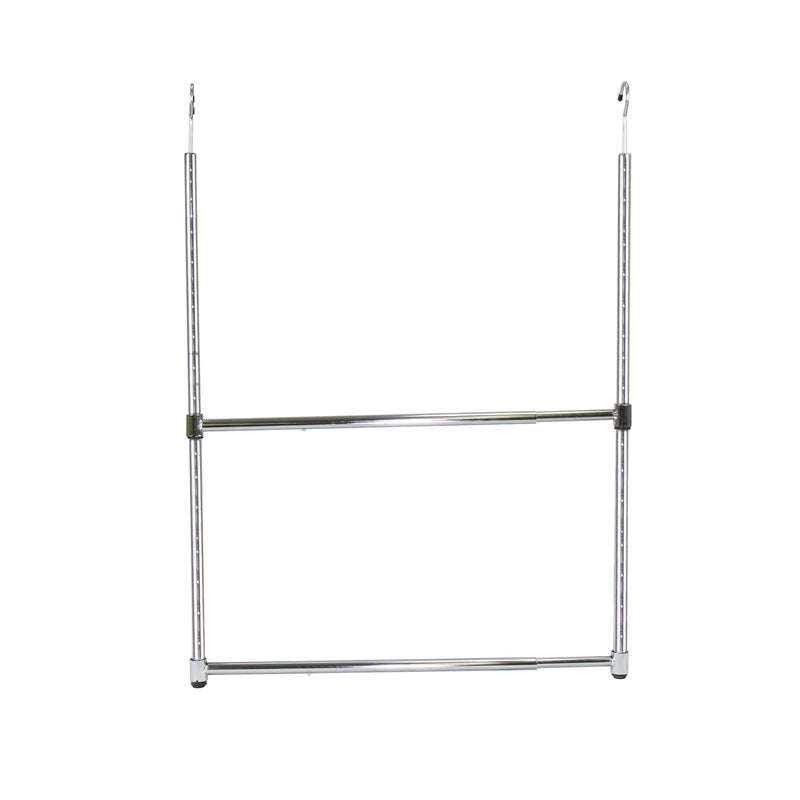 Oceanstar ACR1538C 2-Tier Portable Adjustable Rod Closet Hanger, Chrome - Image 3